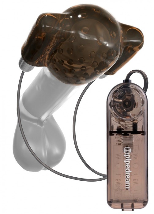 Дымчатый вибростимулятор головки пениса Dual Vibrating Head Teaser - Pipedream - в Симферополе купить с доставкой