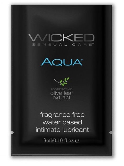 Легкий лубрикант на водной основе с алое Wicked Aqua - 3 мл. - Wicked - купить с доставкой в Симферополе