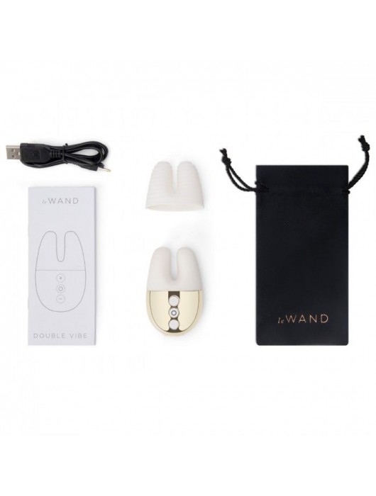 Белый вибратор с ушками Le Wand Double Vibe - Le Wand