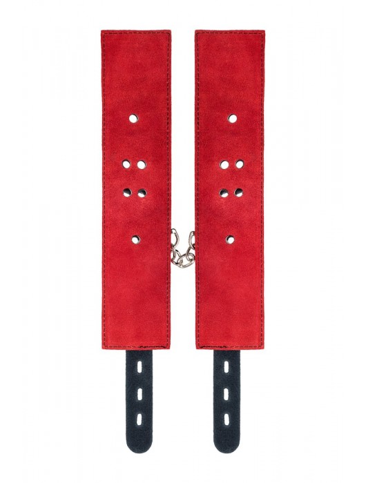 Красно-черные оковы на ноги из кожи - ToyFa - купить с доставкой в Симферополе