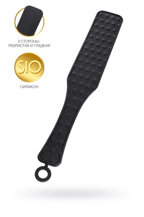 Черная силиконовая шлепалка  - 37,5 см. - ToyFa - купить с доставкой в Симферополе