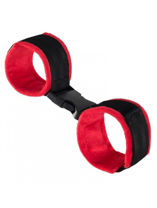 Красно-черные велюровые оковы Anonymo - ToyFa - купить с доставкой в Симферополе