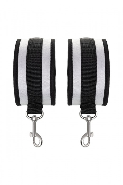 Серебристо-черные наручники Anonymo - ToyFa - купить с доставкой в Симферополе