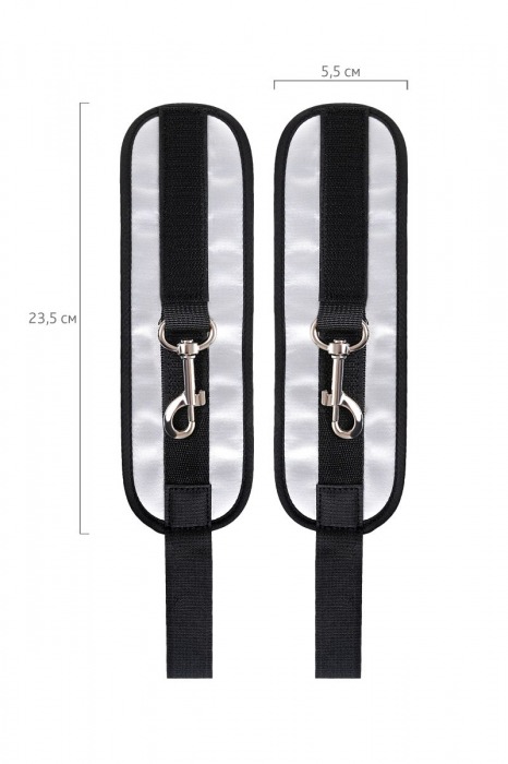 Серебристо-черные наручники Anonymo - ToyFa - купить с доставкой в Симферополе