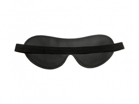 Черная лаковая маска на глаза из эко-кожи - БДСМ Арсенал - купить с доставкой в Симферополе