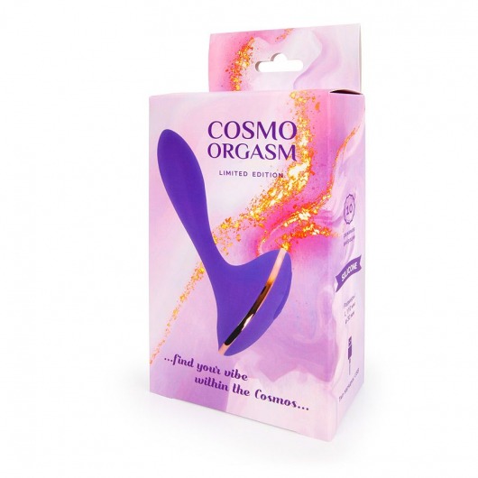 Фиолетовый вибростимулятор G-точки с широким основанием - 15,5 см. - Cosmo