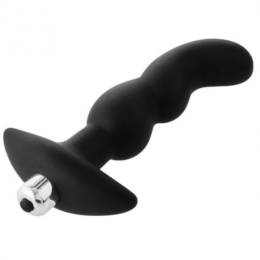 Черная вибропробка для простаты FantASStic Vibrating Prostate Plug - 14,5 см. - Dream Toys - в Симферополе купить с доставкой