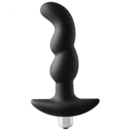 Черная вибропробка для простаты FantASStic Vibrating Prostate Plug - 14,5 см. - Dream Toys - в Симферополе купить с доставкой