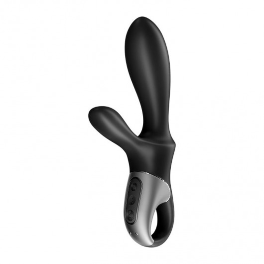 Черный анальный вибратор Heat Climax+ с функцией нагрева - 20,6 см. - Satisfyer - в Симферополе купить с доставкой