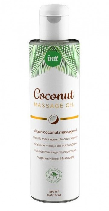 Массажное масло Vegan Coconut - 150 мл. - INTT - купить с доставкой в Симферополе