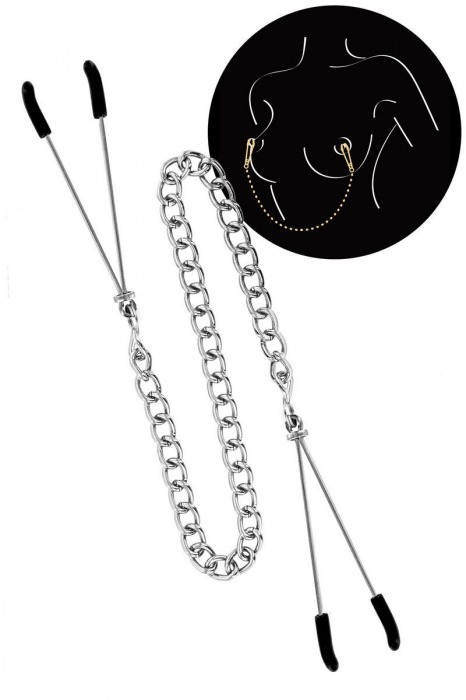 Регулируемые зажимы для сосков Sweet Caress Nipple Chain - Sweet Caress - купить с доставкой в Симферополе