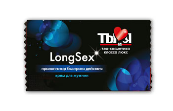 Пролонгирующий крем LongSex в одноразовой упаковке - 1,5 гр. - Биоритм - купить с доставкой в Симферополе