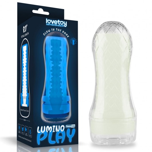 Светящийся в темноте мастурбатор Lumino Play Masturbator Ribbed - Lovetoy - в Симферополе купить с доставкой