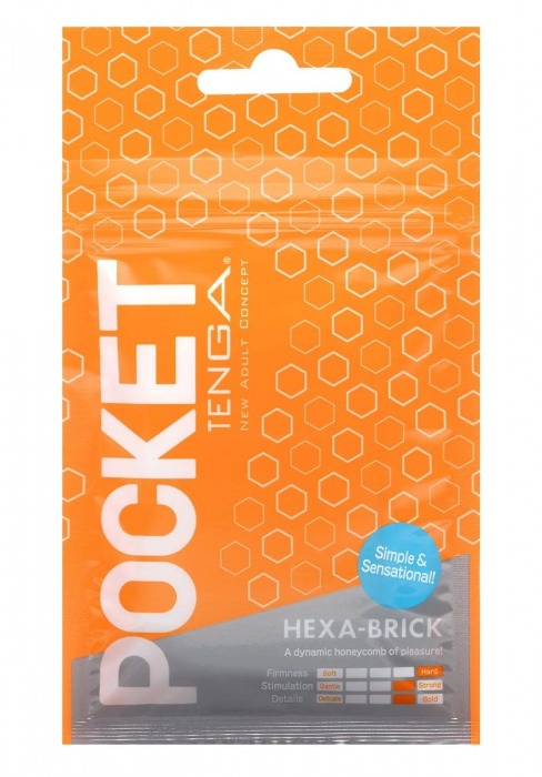 Карманный мастурбатор HEXA-BRICK - Tenga - в Симферополе купить с доставкой