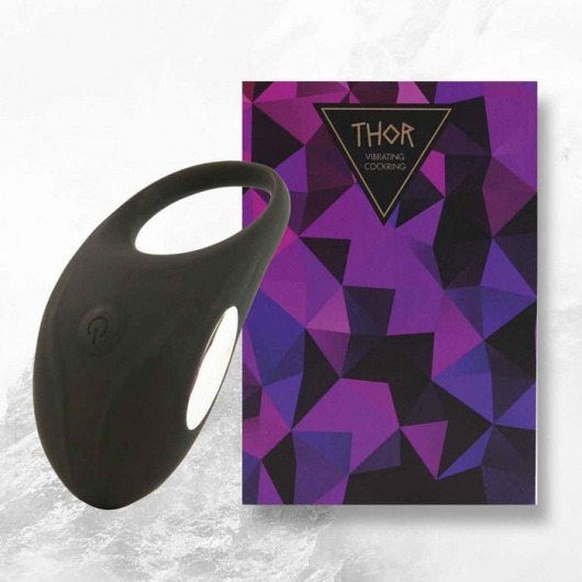 Черное эрекционное виброкольцо Thor Cockring - FeelzToys - в Симферополе купить с доставкой