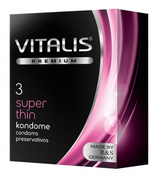 Ультратонкие презервативы VITALIS PREMIUM super thin - 3 шт. - Vitalis - купить с доставкой в Симферополе