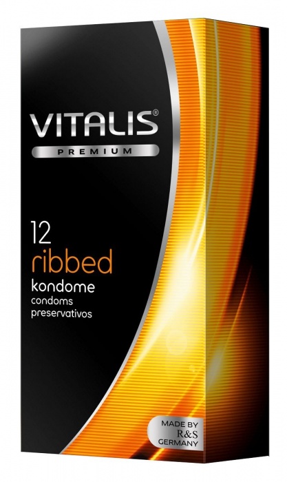 Ребристые презервативы VITALIS PREMIUM ribbed - 12 шт. - Vitalis - купить с доставкой в Симферополе