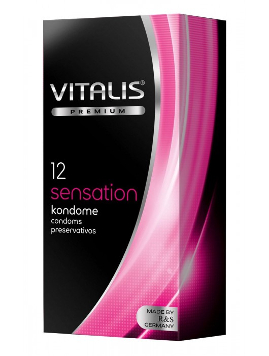 Презервативы VITALIS PREMIUM sensation с пупырышками и кольцами - 12 шт. - Vitalis - купить с доставкой в Симферополе