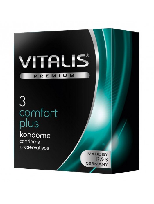 Контурные презервативы VITALIS PREMIUM comfort plus - 3 шт. - Vitalis - купить с доставкой в Симферополе