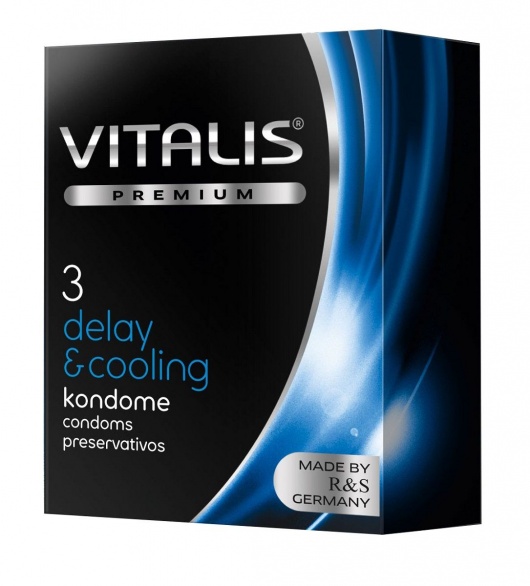Презервативы VITALIS PREMIUM delay   cooling с охлаждающим эффектом - 3 шт. - Vitalis - купить с доставкой в Симферополе