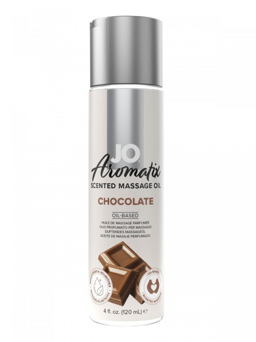 Массажное масло JO Aromatix Massage Oil Chocolate с ароматом шоколада - 120 мл. - System JO - купить с доставкой в Симферополе