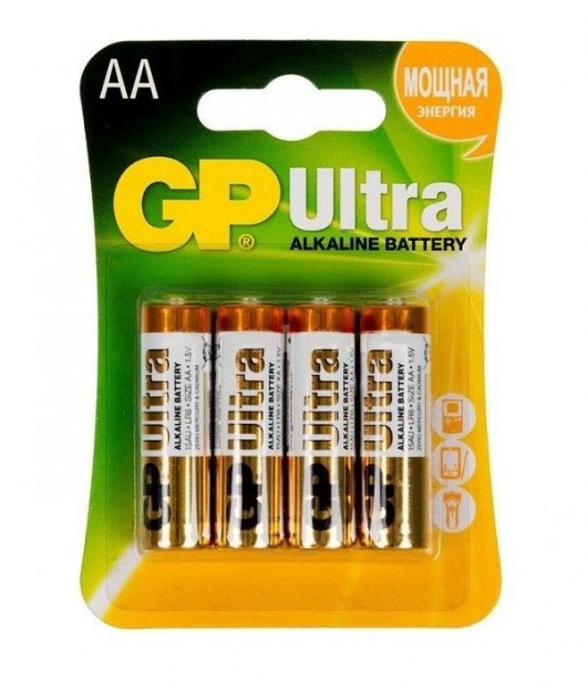 Батарейки алкалиновые GP Ultra Alkaline AA/LR6 - 4 шт. - Элементы питания - купить с доставкой в Симферополе