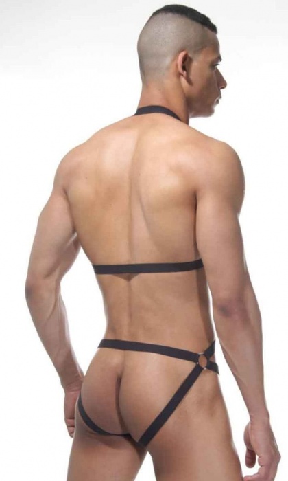 Брутальное мужское боди с металлическими колечками - La Blinque купить с доставкой