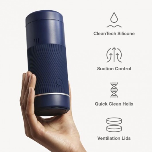 Синий мастурбатор с контролем всасывания Arcwave Pow Stroker - Arcwave - в Симферополе купить с доставкой