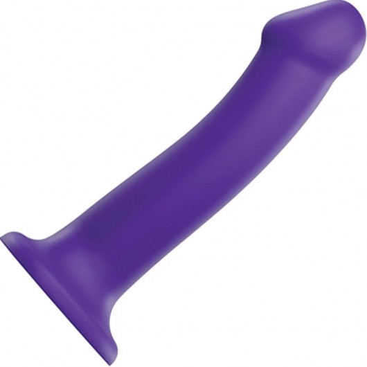 Фиолетовый фаллоимитатор-насадка Strap-On-Me Dildo Dual Density size L - 19 см. - Strap-on-me - купить с доставкой в Симферополе