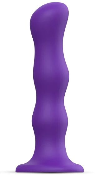 Фиолетовая насадка Strap-On-Me Dildo Geisha Balls size M - Strap-on-me - купить с доставкой в Симферополе