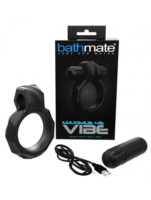 Черное эрекционное виброкольцо Maximus 45 Vibe - Bathmate - в Симферополе купить с доставкой