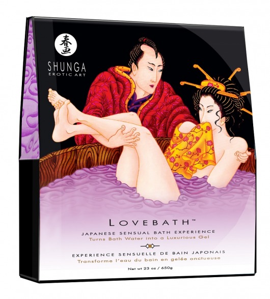 Соль для ванны Lovebath Sensual lotus, превращающая воду в гель - 650 гр. - Shunga - купить с доставкой в Симферополе