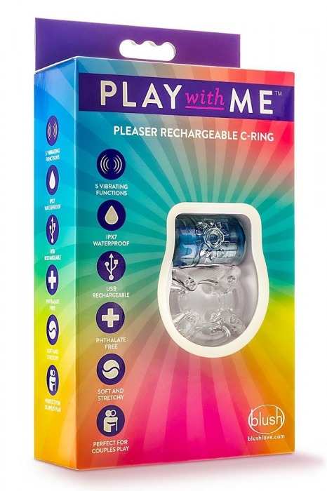 Фиолетовое эрекционное виброкольцо Pleaser Rechargeable C-Ring - Blush Novelties - в Симферополе купить с доставкой