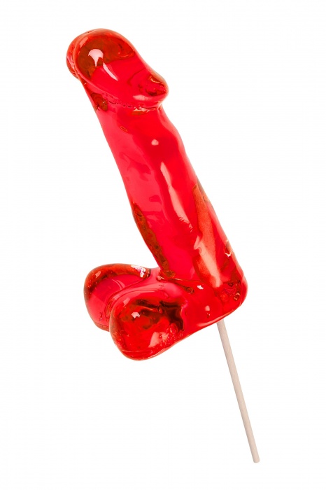 Красный леденец в форме члена со вкусом виски - 173 гр. - Sosuчki - купить с доставкой в Симферополе
