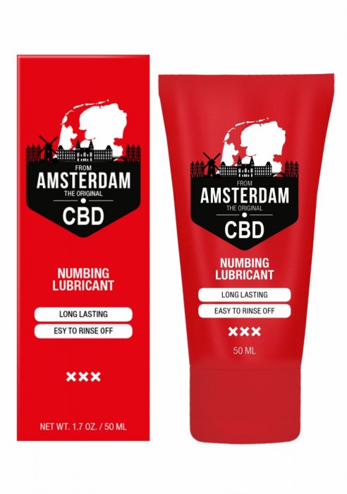 Пролонгирующий лубрикант Numbing CBD from Amsterdam - 50 мл. - Shots Media BV - купить с доставкой в Симферополе