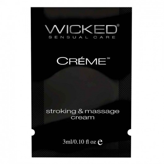 Крем для массажа и мастурбации Wicked Stroking and Massage Creme - 3 мл. - Wicked - купить с доставкой в Симферополе