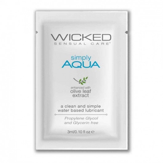 Легкий лубрикант на водной основе Wicked Simply AQUA - 3 мл. - Wicked - купить с доставкой в Симферополе