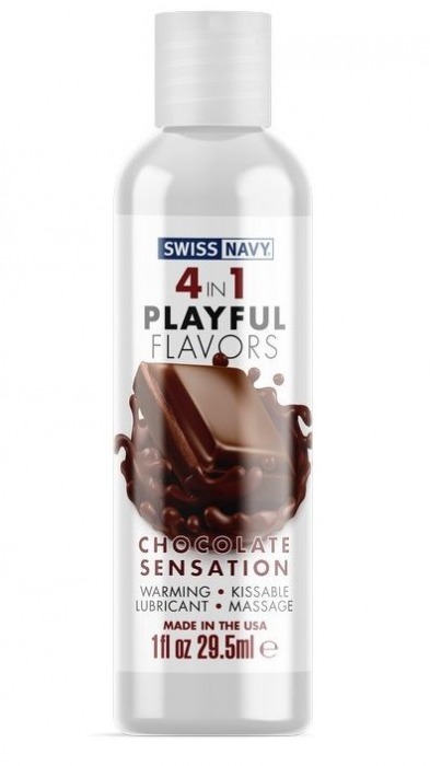 Массажный гель 4-в-1 Chocolate Sensation с ароматом шоколада - 29,5 мл. - Swiss navy - купить с доставкой в Симферополе