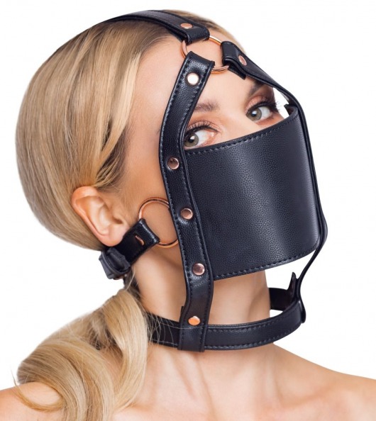 Черный намордник с кляпом-шаром Head Harness With A Gag - Orion - купить с доставкой в Симферополе