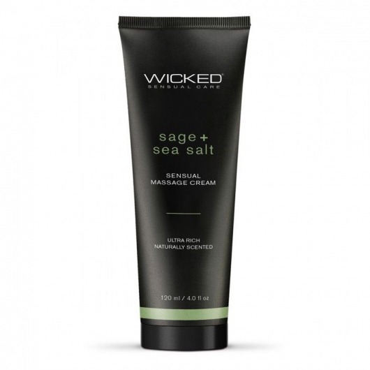 Массажный легкий крем WICKED Sage plus Sea Salt - 120 мл. - Wicked - купить с доставкой в Симферополе