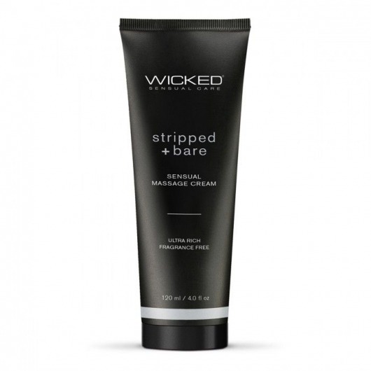 Массажный легкий крем WICKED Stripped plus Bare - 120 мл. - Wicked - купить с доставкой в Симферополе