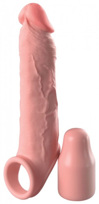 Телесная насадка-удлинитель 2 Inch Silicone X-tension with Strap - 20,3 см. - Pipedream - в Симферополе купить с доставкой
