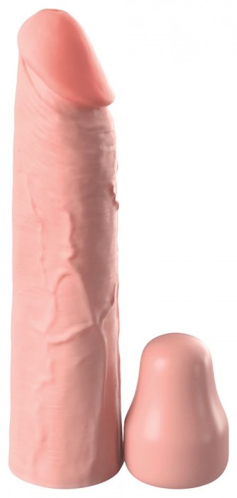 Телесная насадка-удлинитель 1 Inch Silicone X-tension - 17,8 см. - Pipedream - в Симферополе купить с доставкой
