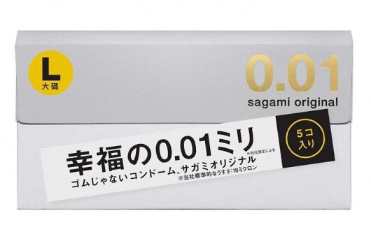 Презервативы Sagami Original 0.02 L-size увеличенного размера - 5 шт. - Sagami - купить с доставкой в Симферополе