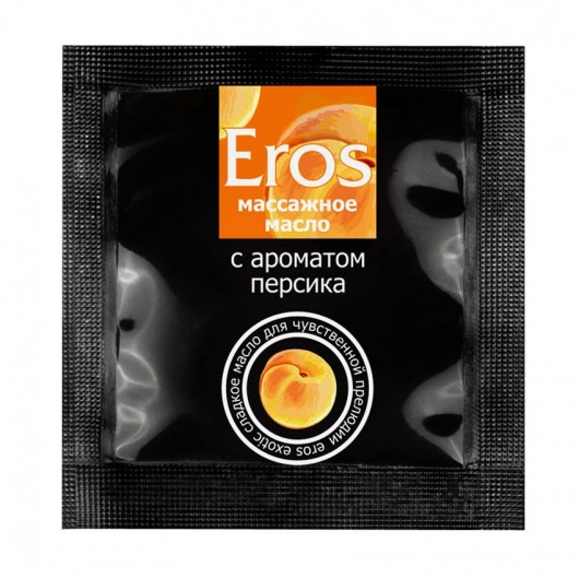 Саше массажного масла Eros exotic с ароматом персика - 4 гр. - Биоритм - купить с доставкой в Симферополе