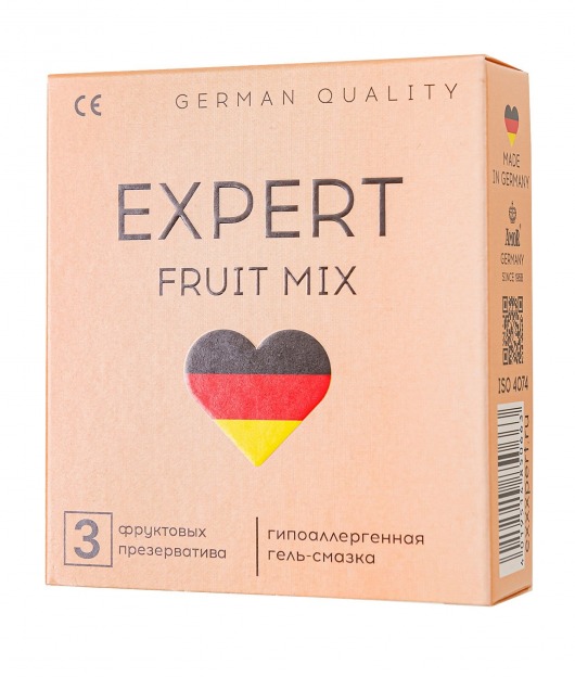 Ароматизированные презервативы EXPERT Fruit Mix - 3 шт. - Expert - купить с доставкой в Симферополе