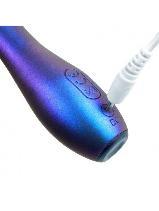 Синий фигурный вибромассажер с шаровидной головкой - 14 см. - DAISY