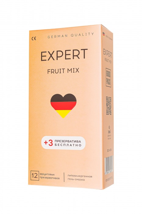 Ароматизированные презервативы EXPERT Fruit Mix - 12 шт.(+3 в подарок) - Expert - купить с доставкой в Симферополе