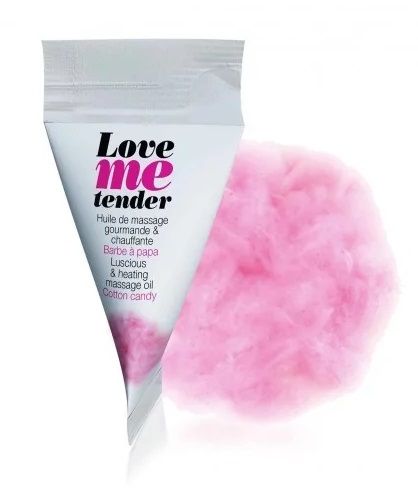 Съедобное согревающее массажное масло Love Me Tender Cotton Candy с ароматом сладкой ваты - 10 мл. - Love to Love - купить с доставкой в Симферополе