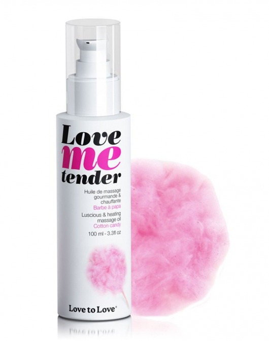 Съедобное согревающее массажное масло Love Me Tender Cotton Candy с ароматом сладкой ваты - 100 мл. - Love to Love - купить с доставкой в Симферополе